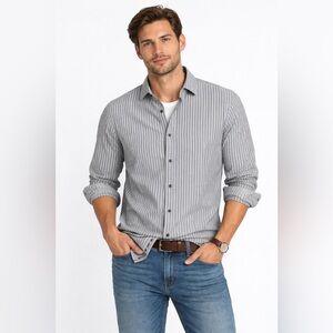 Express men’s striped long sleeve shirt